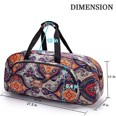 Travel Yoga Gym Bag for Women, Carrying Workout Gear, Makeup, and  Accessories, Yoga Mat Bag Large Yoga Bags and Carriers