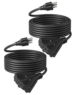 DEWENWILS 25FT Outdoor Extension Cord for Christmas, 16/3 SJTW Tri-Tap  Power Cable, Weatherproof, Heavy Duty Extension Cord for Holiday Decoration  and Landscaping Lights, ETL Listed, Black, 2 Pack - Yahoo Shopping