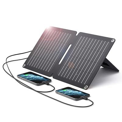  Hiluckey Solar Charger 25000mAh, Outdoor USB C Portable Power  Bank with 4 Solar Panels, 3A Fast Charge External Battery Pack with 3 USB  Outputs Compatible with Smartphones, Tablets, etc. : Cell