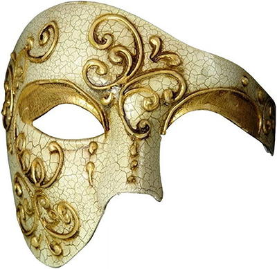 Luxury Mask Vintage Phantom of the Opera Mask – Venetian Half Face Mask –  Costume Party, Masquerade Ball Carnival Mardi Gras