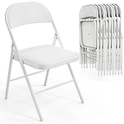 400 lbs. Weight Capacity Folding Chair with Cushion by BrylaneHome in Taupe Extra Wide Seat w/ Free Seat Cushion