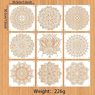  4 Pcs Extra Large Pattern Mandala Stencils Reusable