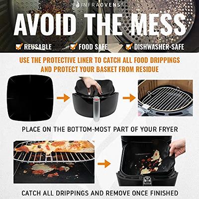 Air Fryer Grill Pan for Power XL GoWISE 7qt Air Fryers,Nonstick Coating Crisper Plate,Air Fryer Replacement Parts,Air Fryer Rack,Air Fryer