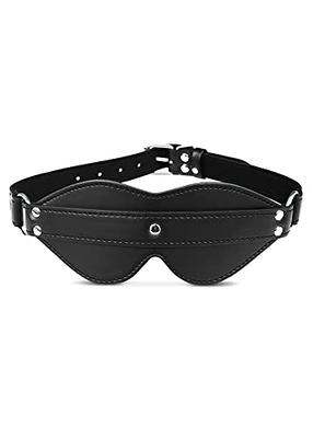 Soft Leather Blindfold Mask Black