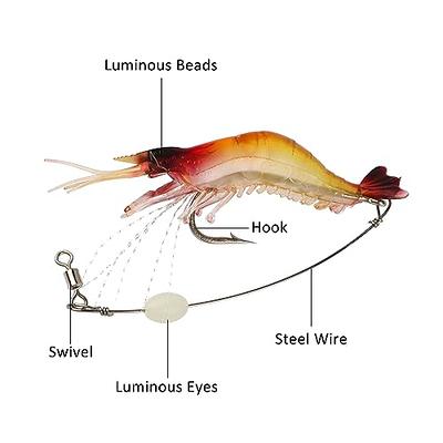 Goture Soft Shrimp Lures Luminous Shrimp Bait Set Fishing Lures