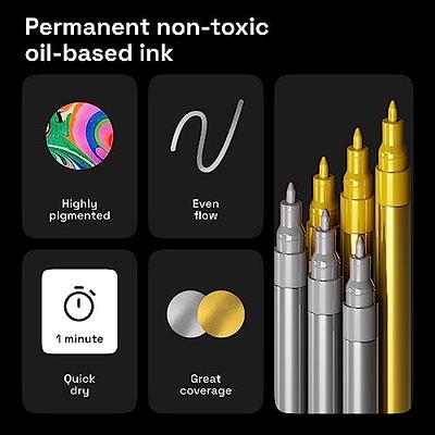 Set of 15 Permanent Oil Based Paint Markers Fine Tip for Rock