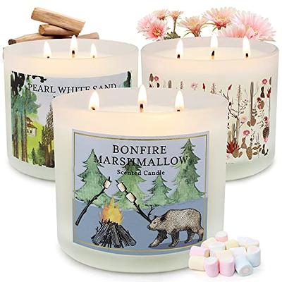  Scented Candles,3 Pack Funny Gifts for Friends,Stress Relief  Gifts for Women,375H Burning,3-Wick Scented Candle 100% Soy Wax Marshmallow  Candle for Birthday,Coworkers,Sister Gifts Ideas : Home & Kitchen