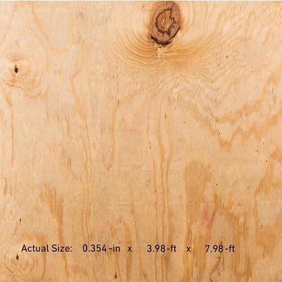 3/8-in x 4-ft x 8-ft Pine Plywood Sheathing in the Plywood