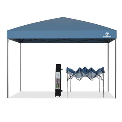  easierhike Beach Sunshade with Side Wall Shade Windproof Design, Sun Shelter UPF50+ Portable Family Canopy Tent Anchors 10x10 FT 4 Poles Pop  Up Outdoor Shelter for Beach,Backyard and Picnics : Sports 