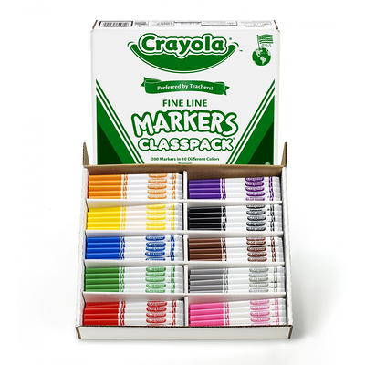 Crayola 10ct Ultra-Clean Washable Fine Line Markers, Assorted Colors, 24  Pack, Bulk School Supplies