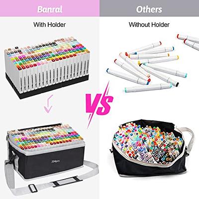 Banral 130 Colors Dual Tip Alcohol Based Markers, Twin Sketch Art Markers  Set Pens for Artists Kids Adult Coloring Drawing Sketching Card Making