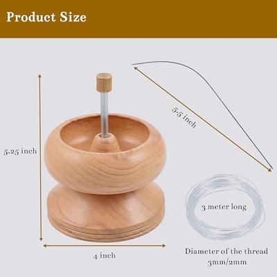 Wooden Bead Spinner Bowl Gift Beads Loader Bead String Tool for