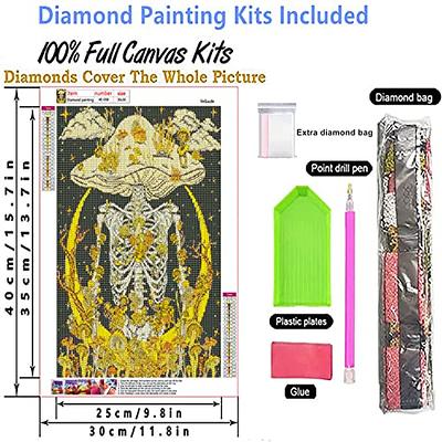 Mushroom Diamond Painting Kits,5D Diamond Painting Kits for Adults Kids DIY Diamond Art Kits Full Round Drill Diamond Dots Painting with Diamonds
