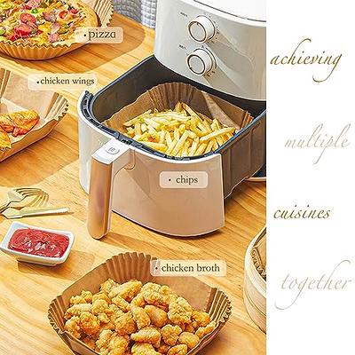 Air Fryer Disposable Paper Liners,100pcs(6.3inch) Air Fryer Paper Liner,Square  Oil Proof Parchment Sheets,Air fryer accessories,Air fryer natural  parchment paper basket bowl for baking food - Yahoo Shopping