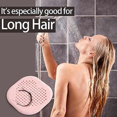 Drain Hair Catcher Durable Silicone Shower Drain Hair Catcher Shower Drain  Cover with Suction Cups Easy to Install Suitable for Bathroom Bathtub Shower  Floor and Kitchen Sink 2Pack Grey 