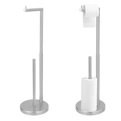 Free Standing Toilet Paper Holder Stand Brushed Nickel Toilet Roll