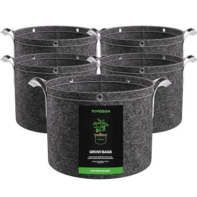 Dyiom Large 15 Gallon Grow Bag, Fabric Round Grow Bag for Growing Herbs Flowers and Vegetables (24 Deep x 8 High, Black)