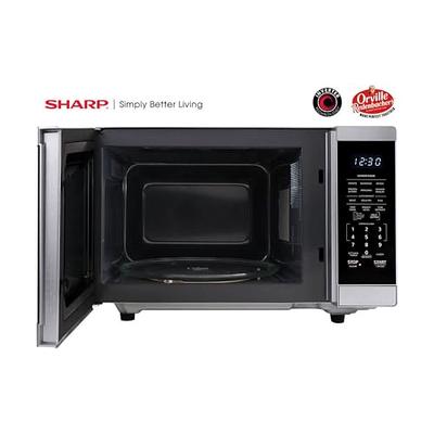 Sharp 0.7-cu ft 700-Watt Countertop Microwave (Stainless Steel) in the  Countertop Microwaves department at