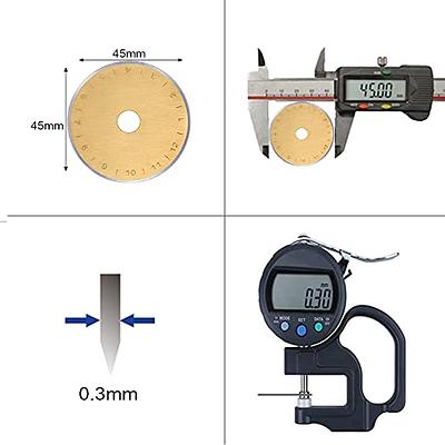 AUTOTOOLHOME 45mm Wavy Rotary Cutter 10pc Pinking Circular Refill Blades Fabric Paper Cutters Cutting Knife Patchwork Leather Sewing Tool