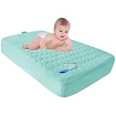 Biloban Crib Mattress Protector Waterproof for 52 inch 28 inch Standard Crib, Ultra Soft Toddler Mattress Protector, White, 2 Pack, Size: 52 x 28