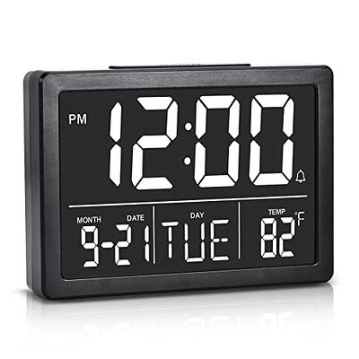 Mudder 3 Pack 24 Hours Magnetic Kitchen Timers with Digital Alarm Clock  Timer, Loud Alarm and Big Screen (Black)