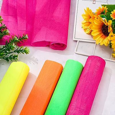 Hot Pink Crepe Paper Sheets Folds 20 inch. X 8 ft.