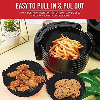 2-Piece Set of Silicone Air Fryer Liners for 3 to 5 QT Baskets - Non-Stick  Oven Accessories, Reusable, Heat Resistant, and Food Safe Alternative to  Parchment Paper