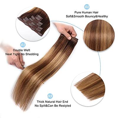 Buy online Clip-In Caramel Balayage Hair Extensions for the best
