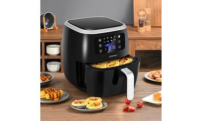 Costway 8-in-1 Air Fryer 10.6qt Digital Toaster Oven Rotisserie w/ Accessories - Black