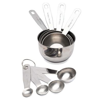 LEXI HOME 8-Piece Stainless Steel Measuring Cup and Spoon Set