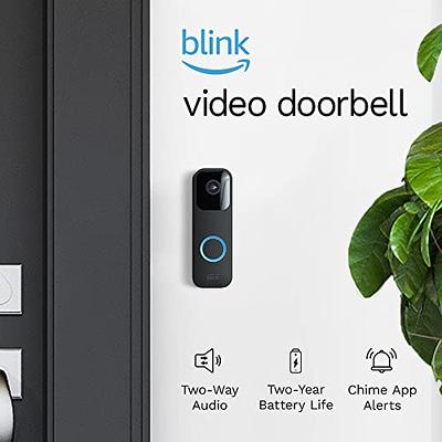 Blink Video Doorbell (Black) + Mini Camera (Black) with Sync