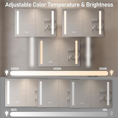 36 X 24 inch LED Lighted Medicine Cabinets with Mirror, Mriplus