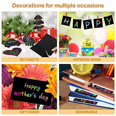 pigipigi Scratch Paper Art for Kids - Rainbow Magic Scratch Off Art Crafts  Set Supply Drawing Note Kit for Girls Boys Toddler Party Favor Activity  Game Birthday Christmas Easter Toy Gift 