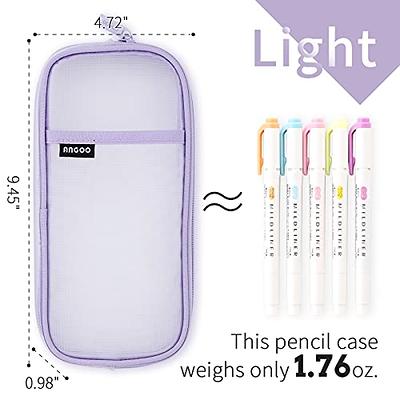 Pencil Case Big Capacity Pen Pouch Large Storage Holder Marker Pen Bag  Durable 3 Compartment School Office Desk Organizer Portable Cute Zipper