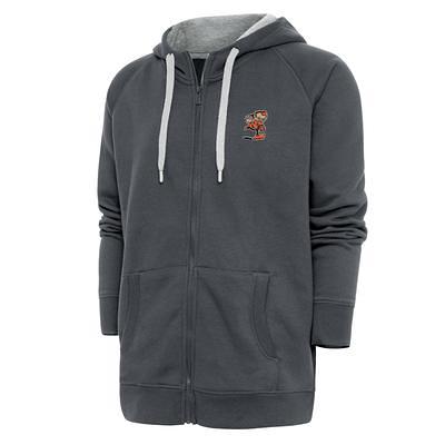 Women's Antigua Heathered Gray Memphis Grizzlies Victory Full-Zip Hoodie Size: Small