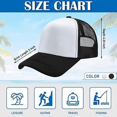 24 Pcs Trucker Hats Bulk Beach Hats for Men Mesh Back Ball Cap