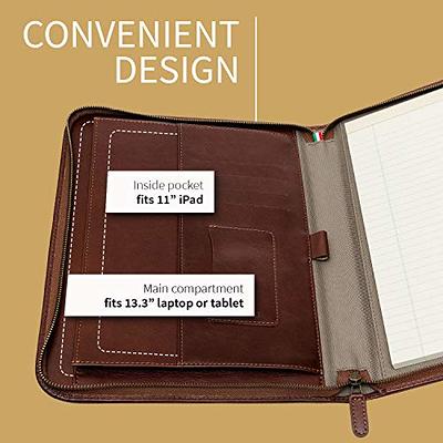 Personalized Laptop Sleeve - Leather - Brown - Engraved - 11