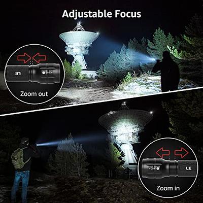 Lighting EVER LED Flashlights High Lumens, Small Flashlight, Zoomable,  Waterproof, Adjustable Brightness Flash Light for Outdoor, Emergency, AAA