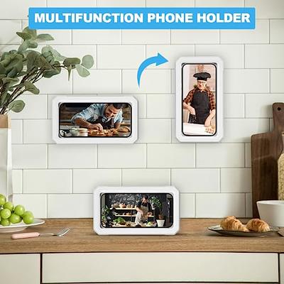 ABHILWY Shower Phone Holder Waterproof Wall Mount, Bathroom Case Mounted  Shelf Stand Suction Cup, Adhesive Touchable Phone Cradle with Glass Mirror  Anti-Fog Screen for Bathtub Kitchen White - Yahoo Shopping