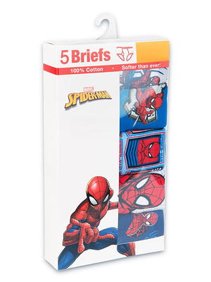 Marvel Spider-Man Boys 4-8 Brief Underwear, 5 Pack, Size 6 – The