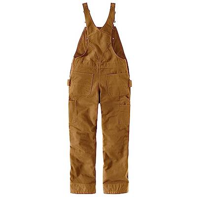 Carhartt Relaxed Fit Duck Bib Overalls Brown) Men's Casual Pants