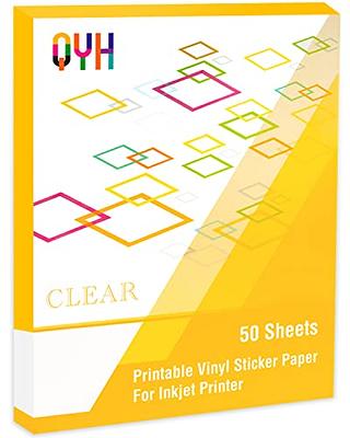  Stampcolour Holographic Printable Vinyl Sticker Paper for  Cricut,Glossy Decal Paper,Self-Adhesive Labels Crafts,Dries Quickly Tear  Resistant-for Any Epson HP Canon Sawgrass Inkjet Printer 20 sheets : Office  Products