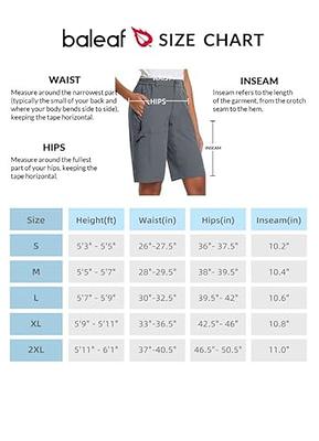 BALEAF Women's 10 Active Bermuda Shorts Jersey Walking Knit