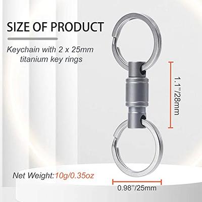 KYLINK Carabiner Split Car Key Ring, EDC Keychain Silver Sport Bike Swivel  Key