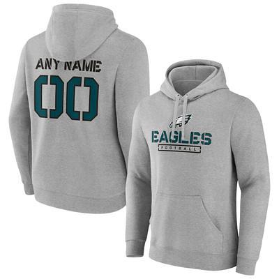 Men's Fanatics Branded Gray Philadelphia Eagles Personalized Name & Number  Evanston Stencil Pullover Hoodie - Yahoo Shopping