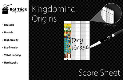 Premium Dry Erase Score Sheet for Dice Kingdoms of Valeria 