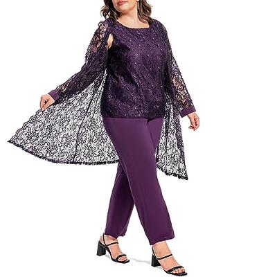 Elegant Sequined Mother Of The Bride Pant Suits With Plus Size