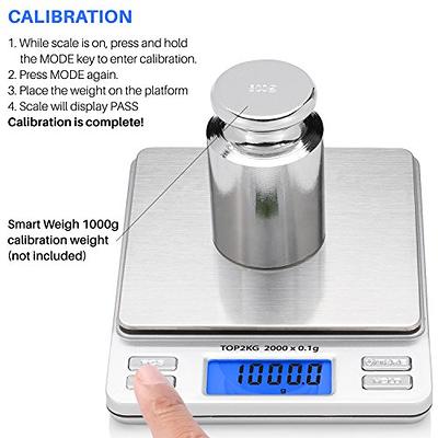 KitchenTour Digital Kitchen Scale - 3000g/0.1g High Accuracy Precision  Multifunction Food Meat Scale with Back-Lit LCD Display(Batteries Included)