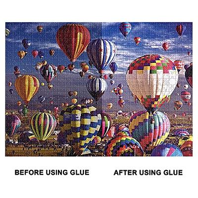 CGYUJISD Jigsaw Puzzle Glue with Applicator, 120 mL Puzzle Glue Clear,  Non-Toxic, Quick Dry Puzzle Saver for 1000/1500/3000 Pieces of Puzzle,  Include