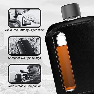 Ragproper Modern Glass Hip Flask - Durable Liquor